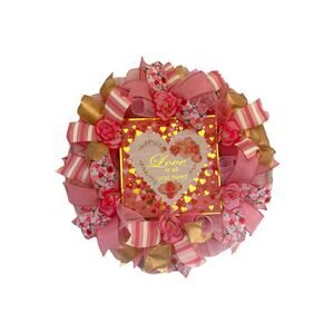 XL Love is All You Need Valentines Day Heart and Roses Wreath Door Hanger